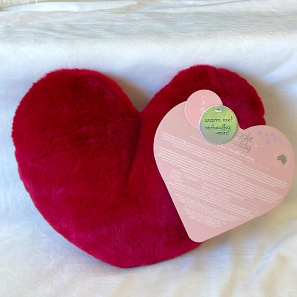 Snuggle Buddy Heat & Hug Super Soft Australia Dark Red Heart Pillow - Picture 6 of 16